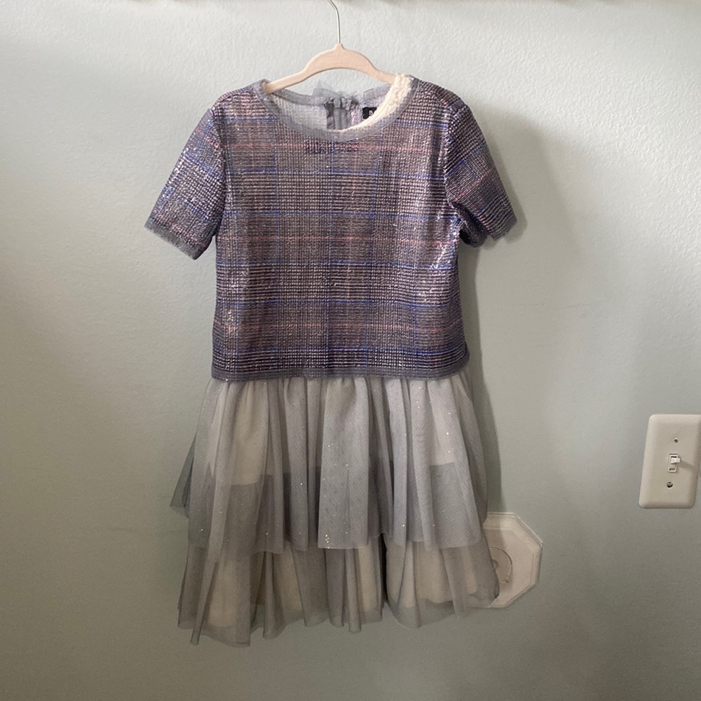 Biscotti grey tartan layered TuTu dress size 5
